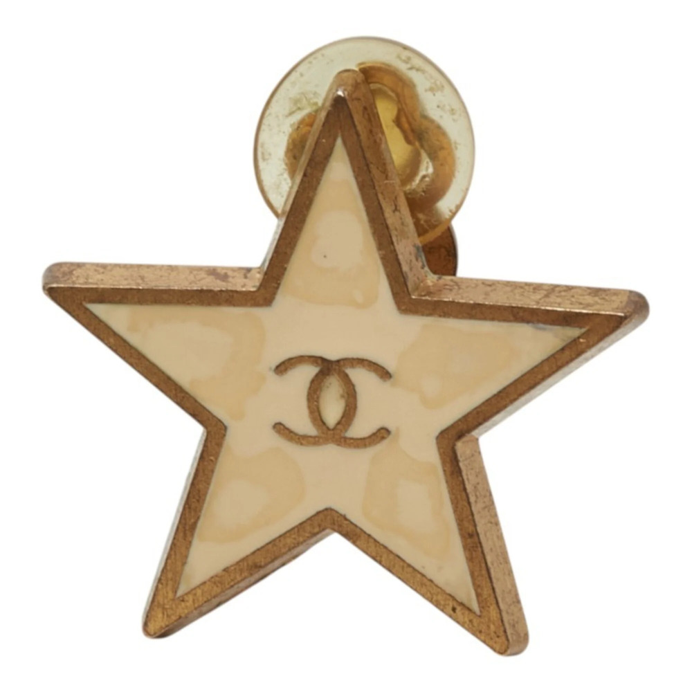 Chanel Coco Mark Earrings 01P Gold Plated Women's CHANEL